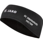 Schwarzes JAKO Stirnband Funktion mit weißem Schriftzug SC Oberhavel Velten.