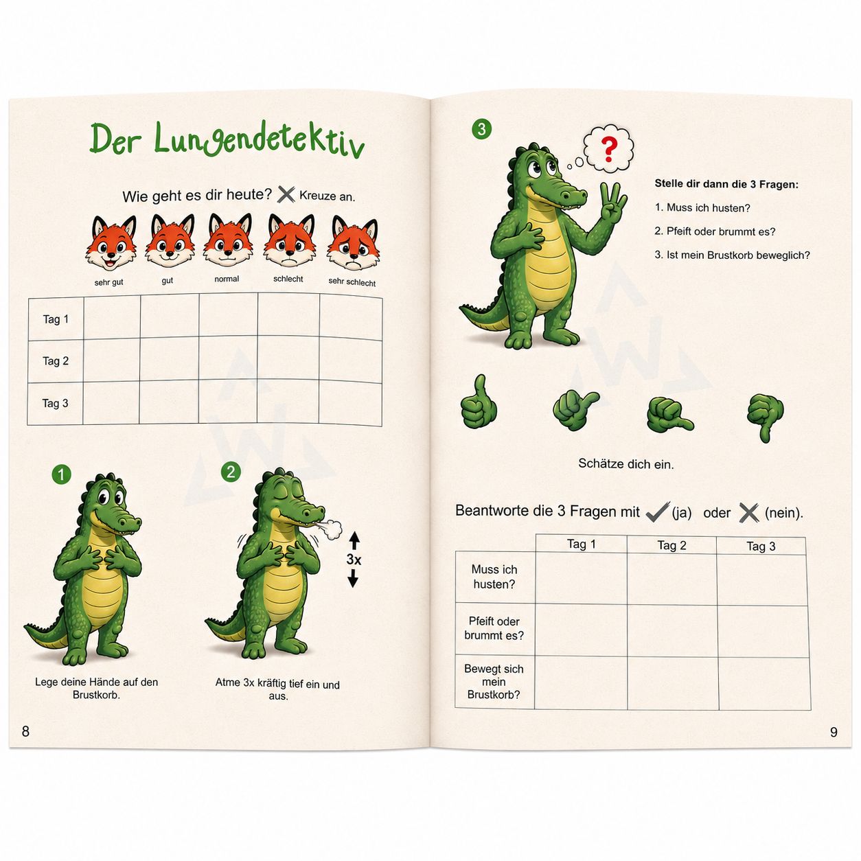 Asthmaschulung – Arbeitsheft (5–8 Jahre) | 5 Hefte (1 VE) – Bild 6