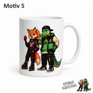 Asthmaschulung Tasse &ndash; Sandy und Chris