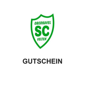 Individueller Geschenkgutschein für SC Oberhavel Velten mit Original-Shoplogo und dem Schriftzug Gutschein