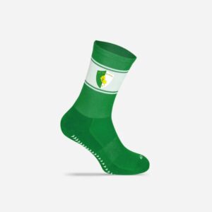 Grip-Socken mit Vereinswappen – Grün/Weiß